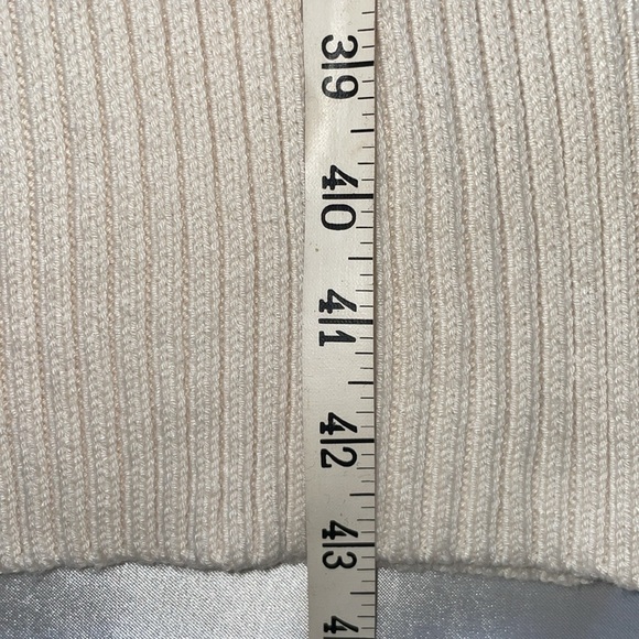 NWT Happily Grey Cream Ribbed Knit Button Accent Front Sweater Maxi Dress Ivory - Picture 6 of 14